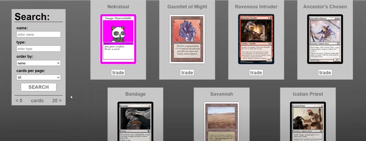 Magic The Gathering the trading site